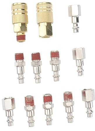 BESTonZON 12 1 Adapter Schlauch Robust Luft Kompressor-koppler Druckverminderer Zubehör Drehmaschine Faden Lochstopfen Aus Holz Gerader Kopf Anhang Amerikanischer Stil
