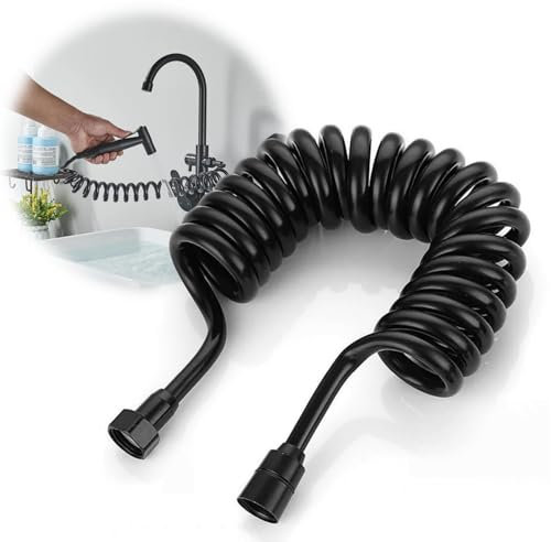 Black Shower Hose 3m,Bidet Attachment for Toilet UK,Bidet Hose