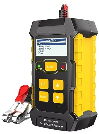 AXADD KW510 Autobatterie-Ladegerät-Tester, vollautomatisches Ladegerät, Kfz-Impuls-Reparatur-Betreuer, 5 A Blei-Säure-Reparatur-Werkzeug