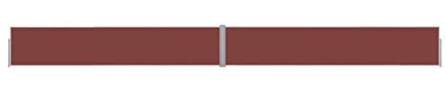 BUKSCYJS Ombrellone,Ombrelloni da spiaggia,mbrellone da giardino，Tenda Laterale Retrattile per Patio 140x1200 cm Marrone Per balconi, giardini, terrazze e