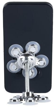 Ideen mit Herz Soporte para smartphone y tablet | flexible | con ventosas | para coche, escritorio, encimera | Ø 6 cm, 7,5 cm de alto