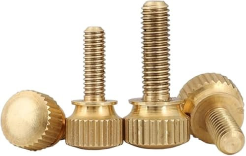 LSDLOUYAQNG Elektrische Schrauben 10PCS M3 M4 M5 M6 Handfest Messing Rändelschrauben Kupfer Twist Rändelschrauben Computer Chass Bolt Rändelschraube(M3)