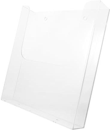 STOBOK Acryl Posterbox Wandmontage Klar Groß Fassungsvermögen Medienorganizer Für Büro Zuhause Flyerbroschürenhalter