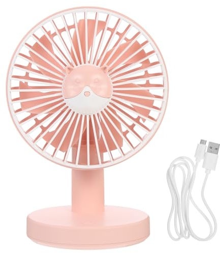 Artibetter 1juego Ventilador Usb Recargable Silencioso Para Escritorio Ventilador De Mesa Portátil Diseño De Cartoon Para y Casa
