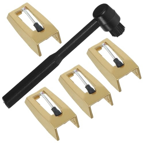 BESTonZON Plattenspielernadel Satz Vintage Ersatznadel für Schallplatten Aluminium Tonabnehmerkopf Präzise Abtastung Kompatibel