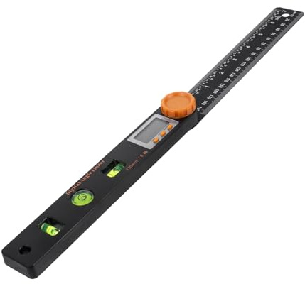 NUOBESTY Goniometro Digitale Portatile Righello Digitale Per Angoli Funzione Di Bloccaggio, Misuratore Elettronico Angoli Orizzontali, Verticali e Piani Per Lavorazione Legno