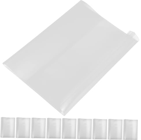 GARIOUANS Copertine Protettive Trasparenti Larghezza Regolabile 10 Pezzi per in Pp Resistente Libri Scolastici per Quaderni A5 e 22k