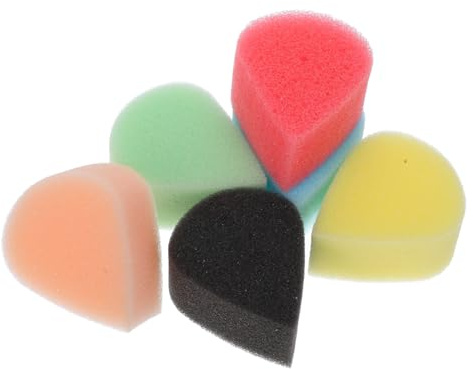 6 Stück-Pack Wassertröpfchen Schminkschwämme für Kinder zum Malen | Schaumstoff, für Kunstunterricht und Zeichnen, Inklusive Opp Beutel, Geeignet für Junge Künstler