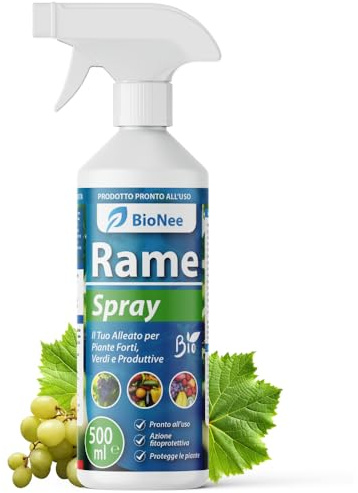 Spray de cobre de 500 ml – Tratamiento natural listo para usar para plantas ornamentales, frutales, huertos y jardín – con cobre, caolín y microelementos (ramespray)