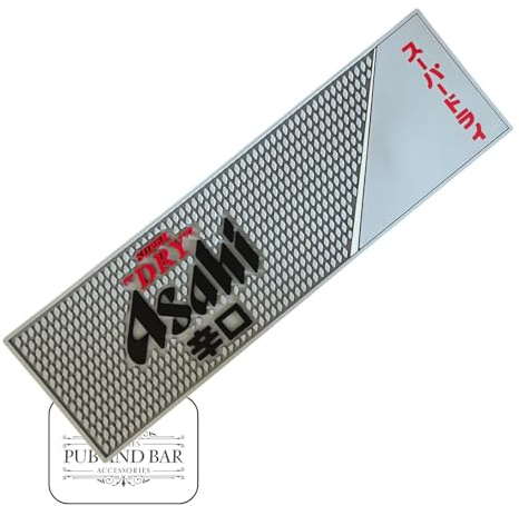 Asahi Super Dry Beer Bar Runner, Rubber Bar Mat