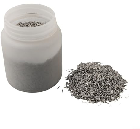 Perni in acciaio inossidabile 304 da 1 kg, diametro 0,7 mm, lunghezza 5 mm, per sbavatura e sbavatura in metallo, per bicchieri rotanti, lucidatura magnetica e (0,7 × 5 mm)