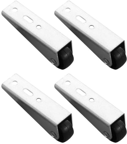 CashMuch Leise Schiebetürrollen, glatte und leise Tom Radrollen für Möbel und Schiebetürsysteme, aus robustem Stahl, 6,8 x 2 cm, Silber (4 Stück)