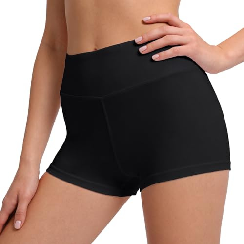 InfiniZer Slip Shorts for Women Under Dress,Boyshorts Panties Anti Chafing Boyshorts Smooth Shapewear Mini Shorts (Black, L/XL)