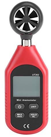 Anémomètre numérique LCD haute précision UT363, mesure de vitesse du vent et température, 5 unités vent, 2 unités température - Lecture facile avec rétroéclairage, fonction