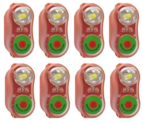 Generico 6X Gilet di Salvataggio, Luce A LED, Giubbotto Salvavita Flash, per Sopravvivenza in Acqua di Emergenza Luci Salvagente