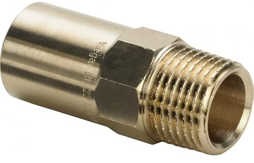 Viega 132231 Einsteckstück Sanpress 2211.1 Rotguss mit AG 42 mm x 1 1/2 Zoll