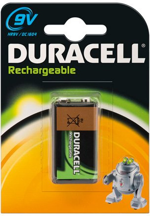 Duracell NiMH Batterie (9 Volt, Block 170mAh, HR22)
