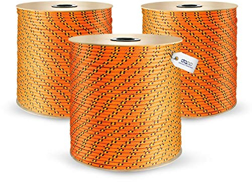 20m POLYPROPYLENSEIL 12mm ORANGE Traglast bis 1415 kg Flechtleine Textilseil Leine Schnur Rope Kunststoffseil Polyseil geflochten