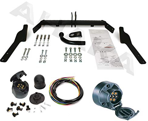 AHK Anhängerkupplung mit Elektrosatz 7 polig für Citroën Berlingo/Peugeot Partner 1996-2008 Anhängevorrichtung Hängevorrichtung - starr, mit angeschraubtem Kugelkopf