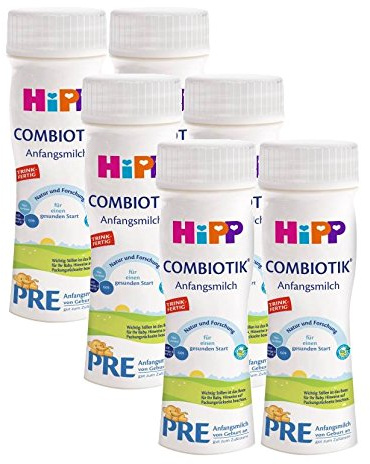 Hipp Combiotik PRE trinkfertige Milch, 200ml, 12er-Pack (12 x 200ml, Gesamtvolumen 2,4 Liter)