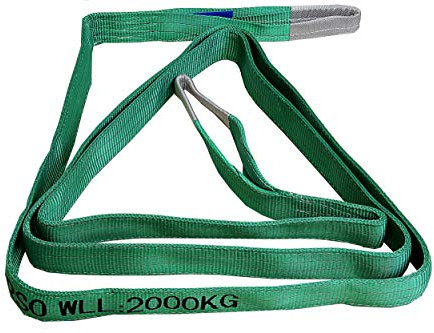 Pro-Lift-Werkzeuge 2 t Hebeband Länge 5m mit 2 Schlaufen 2- lagig Hebegurt Rundschlinge Hebeschlinge Baumgurt Bergegurt Abschleppseil Schlupf 2000kg