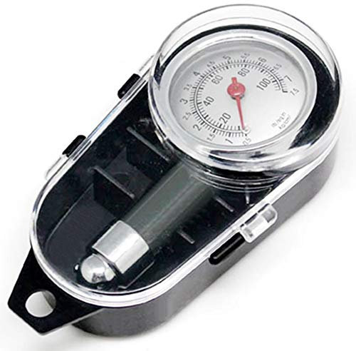 Asudaro Jauge de pression des pneus de voiture, Jauge de pression de pneu de haute précision en métal 100 PSI / 7.5 Bar Auto testeur de Pression des pneus Peut être dégonflé pour SUV, RV, VTT moto