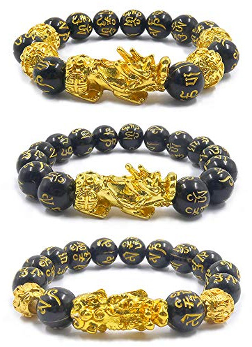 Betinyar Bracelet Pi Xiu, bracelets Feng Shui en obsidienne noire