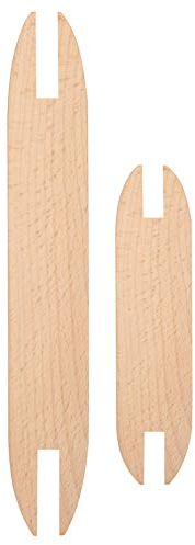 Fydun 2Pcs Holz Web-Shuttle, DIY Weaving Tool Kit, für Strickhandwerk DIY, Erwachsene, Unisex, Klassisch, Ganzjährig, Nicht zusammenklappbar