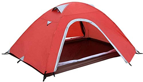 SMSOM Zelt 4 Saison Rucksackzelt für 2-3 Personen, Doppelschicht wasserdicht Easy Setup 2 Mann Camping Zelte für Backpacker Wandern Angeln, rot