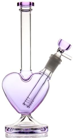 Purple Bong 14mm Portable Oil Burner 25cmGlass Water Bong Smoking Pipe Bubbler Bong Small Oil Dab Rigs for Smoking Bongs Pipe