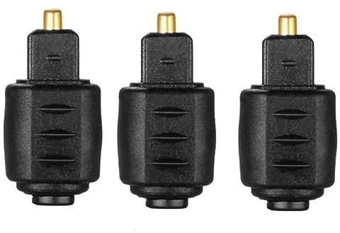 Szaerfa 3 PCS Optischer Audio-Adapter 3,5 mm Mini-Klinkenstecker auf digitalen Toslink-Stecker