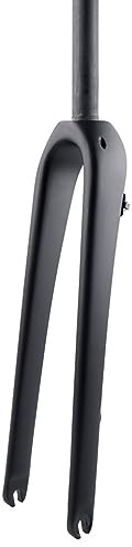 HIMALO Fourche Gravel Vélo 700C Fibre De Carbone Fourche Rigide 1-1/8 Tube Droit/taillé Frein À Disque Fourche pour Vélo De Route Légère 9mm QR Fourches Dures (Color : Matte Black, Size : Straight)