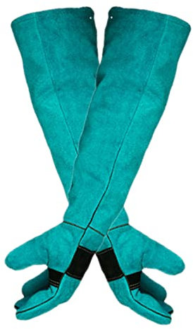 Maciun Schutzhandschuhe für Tierhandhabung, bissfest, zum Schweißen, Gartenarbeit, Fellpflege, Handhabung von Hunden, Katzen, Vögeln, Schlangen, Eidechsen, Schildkröten