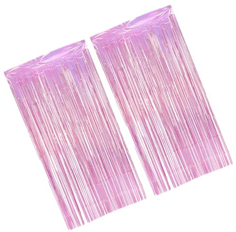 SAFIGLE 2piezas Cortina De Franjas Metálicas para Fiesta Decoración De Fondo para Cumpleaños y Celebraciones Fácil Instalación y Material Resistente para Bodas y Eventos Especiales