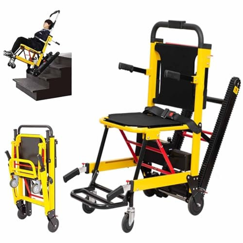 DDZJTPP Escalera Eléctrica Que Sube La Silla De Ruedas, Ancianos Portátiles Tripulados Plegables Subiendo Y Bajando Escaleras Silla De Ruedas,operación Simple, Capacidad de Peso: 165 kg (363 LB)