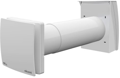 ELICENT Rec Duo 100 Silent, ø100 mm, unidad de ventilación VMC descentralizada ultra silenciosa para la recuperación de calor, fabricada en Italia