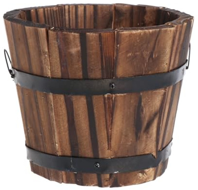 Pots de fleurs en bois pour intérieur et extérieur - Seau pour plantes grasses - Pour jardin, ferme, décoration d'intérieur