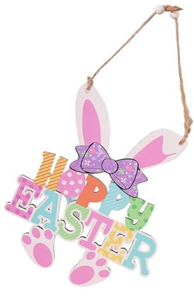 Hölzerne Hängende Schilder Frohe Schild Türdekorationen Für Frühlingsparty Innen Freien Osternkranz Freien