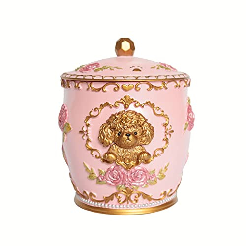 MOBYGKFY Creative mignon poubelle salon table basse bureau poubelle avec couvercle haut de gamme décoratif bac à débris seau(Roze)
