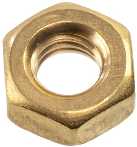AERZETIX - Set di 25 dadi esagonali M4 con filettatura metrica - in ottone - colore oro - progetti di assemblaggi meccanici elettronici fai da te