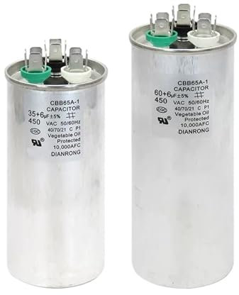 UYUUBNK 1 Condensador de Aire Acondicionado CBB65A-1 LG1P 1,5P 25+1,5 UF 25+2 UF 30+3 UF 35+2,5 UF Condensador de compresor de Aire Acondicionado(35UF 2UF)