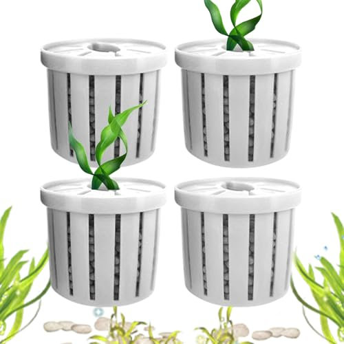 Aquarium Plant Holder - Hydroponic Fish Tank Planter,Small Stable Planting Basket Desk Decorations for Wall Window Pond Garden Corner Shelf