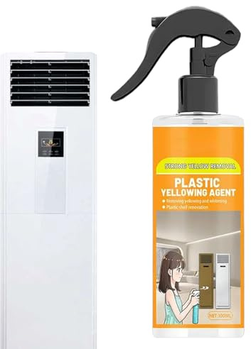 Limpiador de refrigerador - desengrasante amarillento spray de limpieza - desengrasante resistente para estufa de acero inoxidable, fregadero, puerta de ducha, campana extractora, encimera,