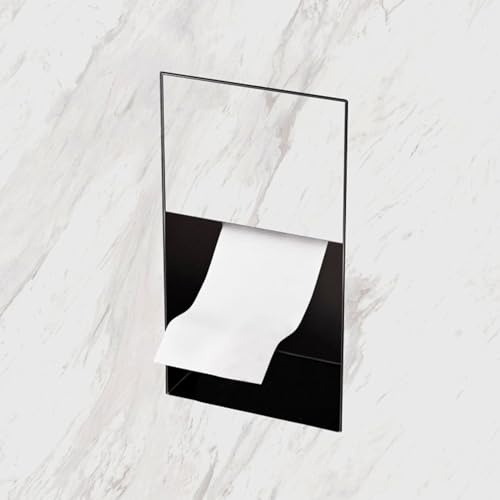 Dailify Toilettenpapierhalter Unterputz Befliesbarer Toilettenpapierhalter zur Wandmontage, Platzsparender Toilettenpapier-Nischenschrank für Hotel/Zuhause, Metall-Rollenpapier-Organizer