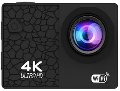 Caméra de Sport Caméra d'action 4K/30 IPS Ultra HD WiFi 2,0 Pouces, étanche, Enregistrement vidéo, Sport, Mini caméra Portable d'extérieur pour Le Cyclisme et Le vlogging Animalier
