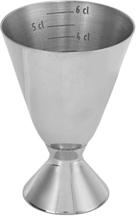 Baxnore Jigger de cóctel de acero inoxidable, taza medidora profesional para camarero con marcas de onzas para bares domésticos y mixólogos, diseño engrosado, grado 304