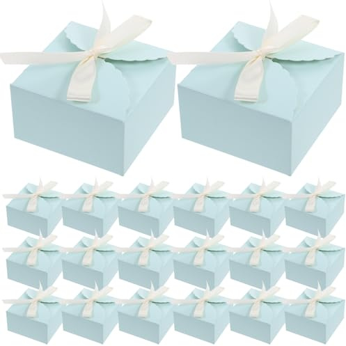 VICASKY Geschenkschachteln Praktische Faltbare Quadratische 20 aus Papier Geschenkverpackungen für Schokolade und Snacks bei Geburtstagsfeiern