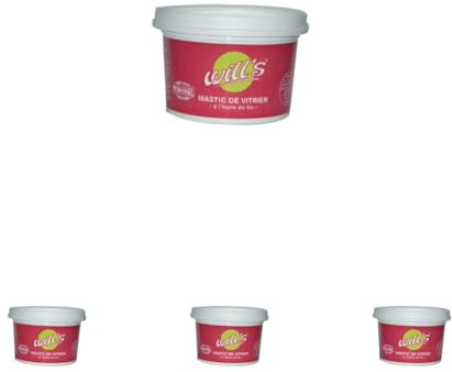Mastic vitrier mondial pot 1kg (Lot de 4)