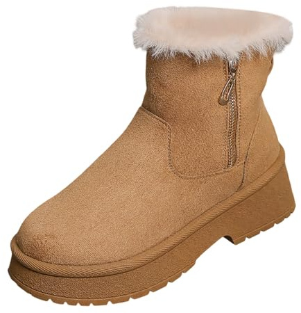 Sobzia Scarpe Da Neve Donna Con Fodera Calde Dopo Sci Stivali Invernali Antiscivolo Doposci Scarponi Impermeabili Termiche Snow Boots Stivaletti Per All'Acqua Trekkin