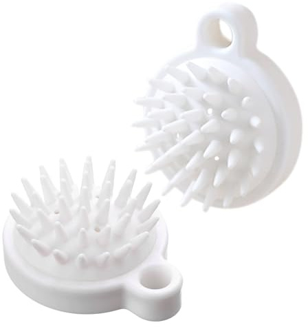 Kopfhautschrubber, 2-teilig, weiche Borsten, manuelle Tiefenreinigung, Haarwaschbürste, Shampoo, Schrubber, Werkzeug, für lockiges, langes, kurzes Haar, trockene, fettige Dusche, tägliche Reise